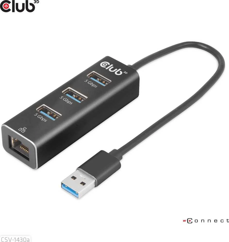 Club 3D Įvesties/išvesties šakotuvas USB3.2 3 prievadų/CSV-1430A CLUB3D