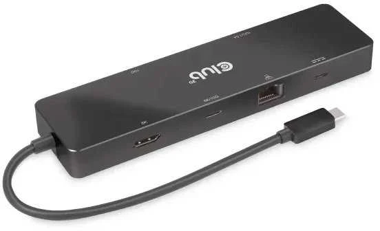 Club 3D „Club3D“ USB-C 9in1 šakotuvas > 2xHDMI/2xUSB/USB-C/LAN 4K60Hz PD100W mažmeninė prekyba