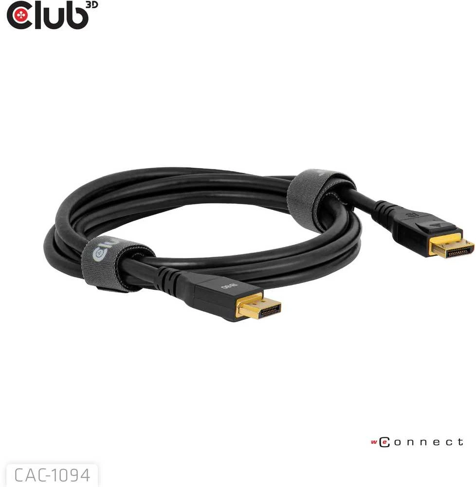 Club 3D DP kabelis 2.1 DP80 sertifikuotas 10K/8K/4K M/M mažmeninė prekyba - Kabelis (CAC-1094)