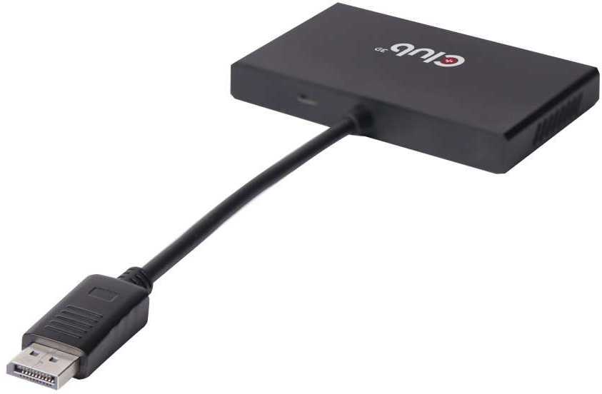 Club 3D CLUB3D Multi Stream Transport Hub DisplayPort 1.2 Quad Monitorius USB maitinamas