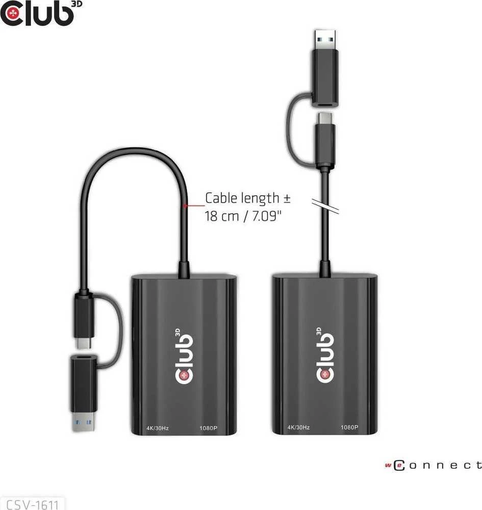 Club 3D USB-C/A stotis / replikatorius (CSV-1611)