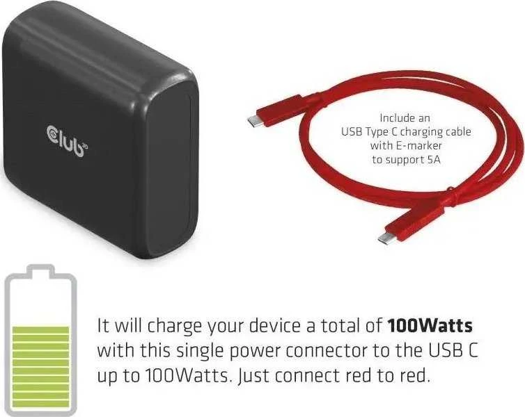 Club 3D USB-C stotis / replikatorius (CSV-1565)