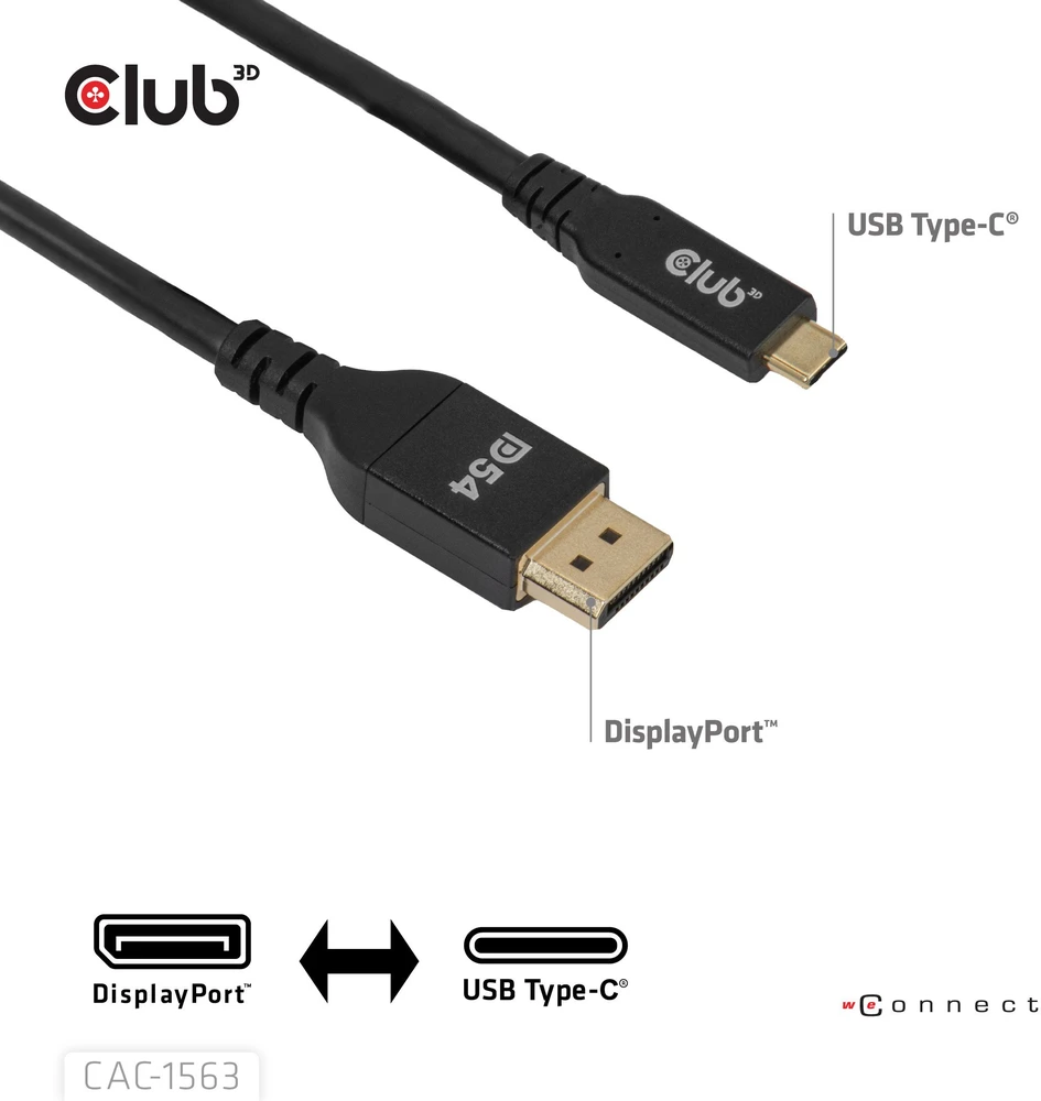 Club 3D Adapteris AV CLUB3D CAC-1563 kabelio adapteris 2 m DisplayPort