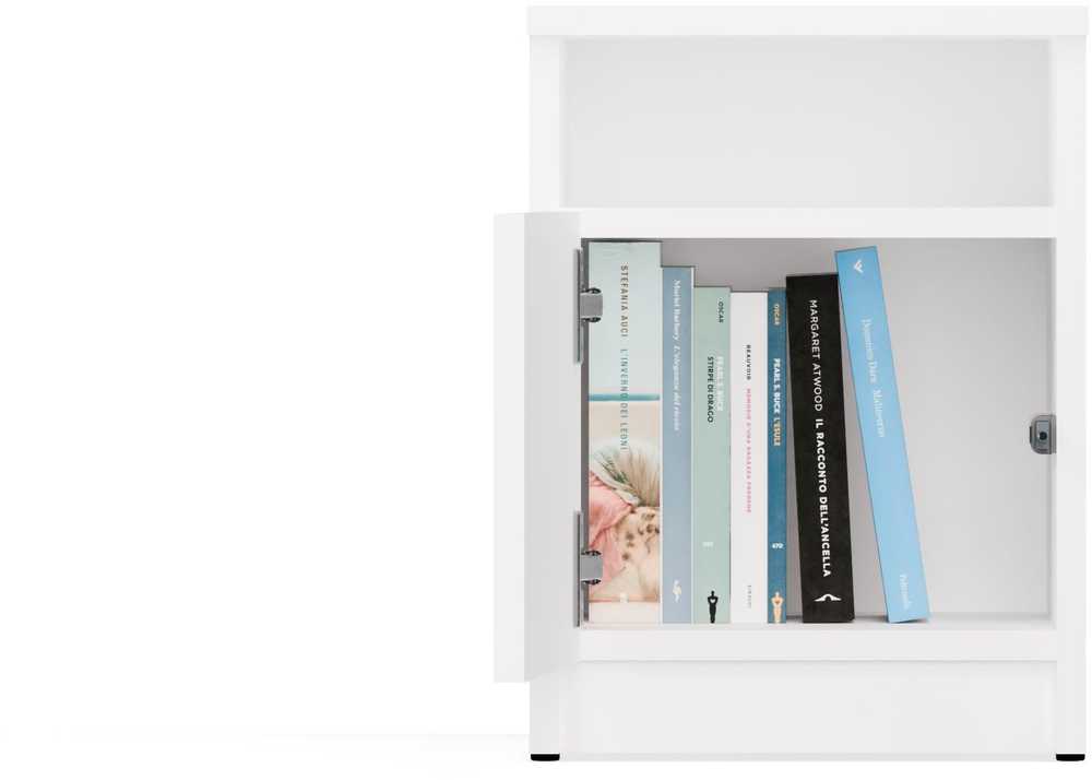 Top E Shop GALAX 30/1D Baltas BEDSIDE TABLE