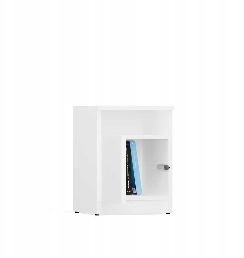 Top E Shop GALAX 30/1D Baltas BEDSIDE TABLE