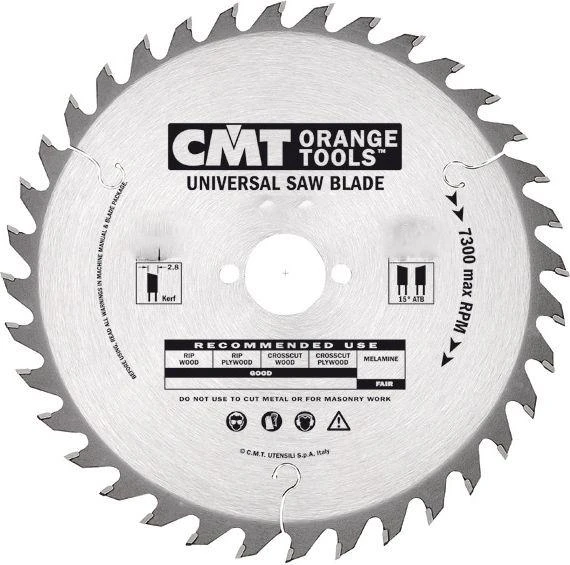 Diskas pjovimo 250x3,2x30 Z40 HM, CMT
