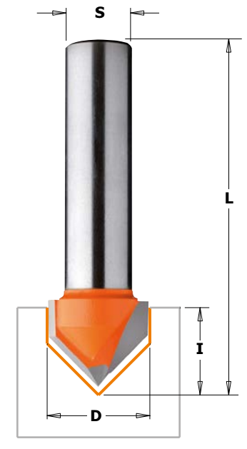 Freza (90*) HM S=8 D=12.7x12.7, CMT