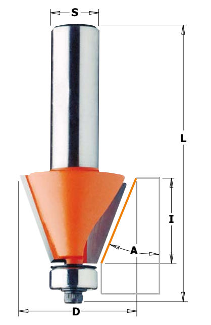 Freza HM S=8 D=31.7 (45 *), CMT