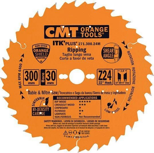 Diskas pjovimo 165x1.7x20(+15,87) Z=24 HM, CMT