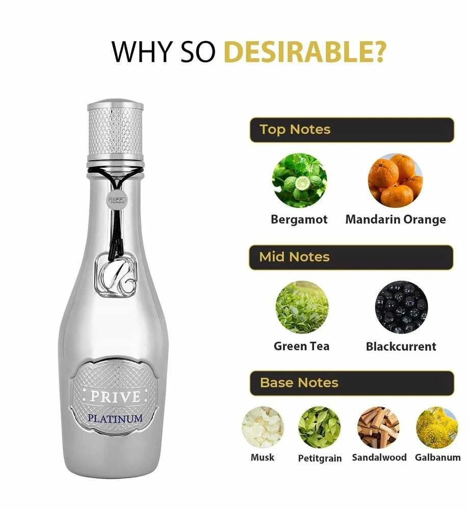 Riiffs Prive Platinum EDP parfumuotas vanduo unisex, 100 ml