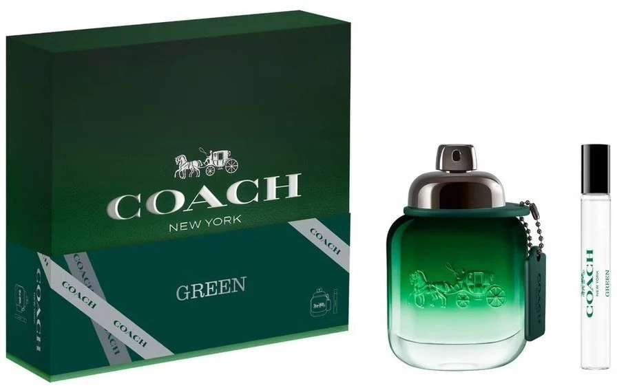 Set Coach: Žalias Eau De Toilette For Men, 100 ml + Žalias Eau De Toilette For Men, 10 ml