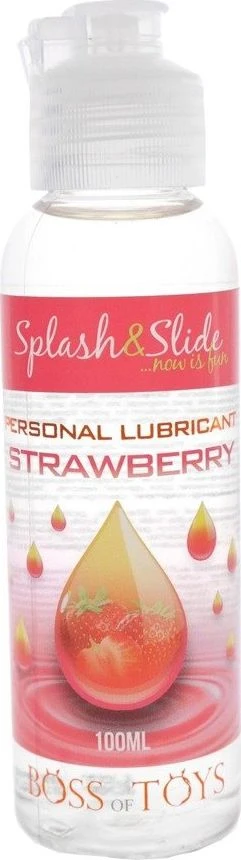 Cobeco B Series „Splash & Slide“ asmeninis lubrikantas vandens pagrindu, braškių skonio intymios higienos gelis, 100 ml