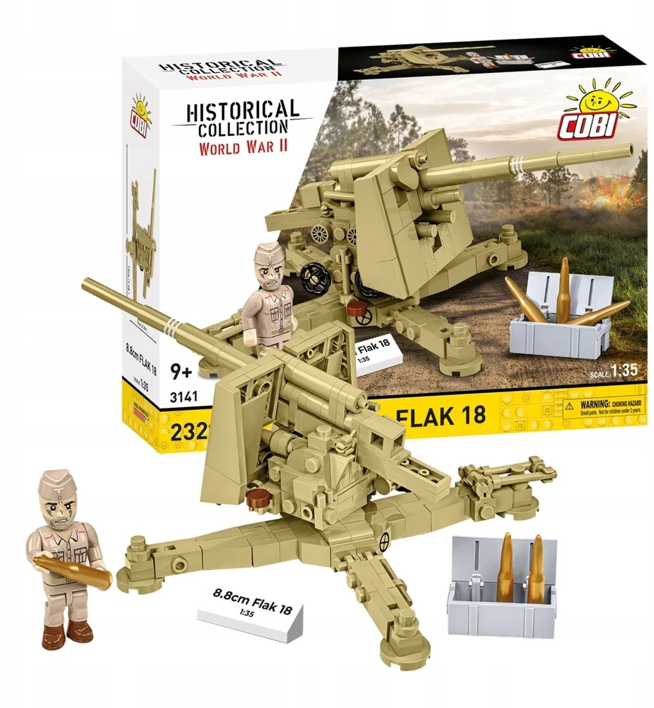 Cobi 8,8 cm skersmens neperšaunamos kaladėlės, 18 232 kaladėlės, 1:35