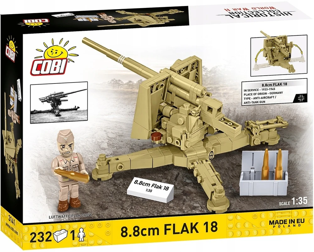Cobi 8,8 cm skersmens neperšaunamos kaladėlės, 18 232 kaladėlės, 1:35