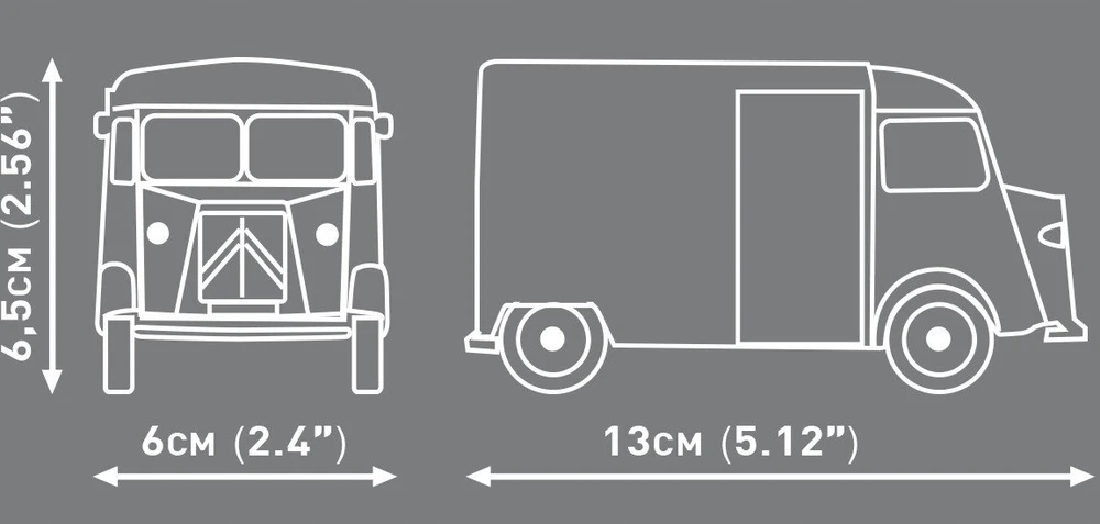 Statybinis žaidimas - COBI - Citroën Type H - Geltonas - 187 dalys - Masto 1:35