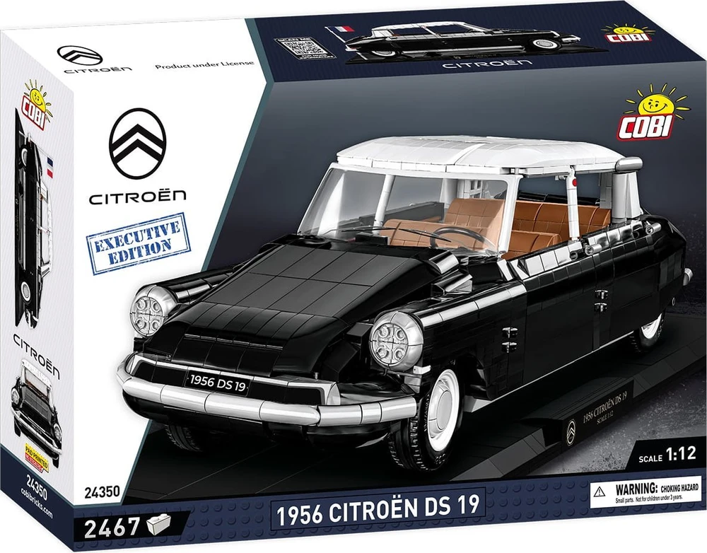 KONSTRUKCIJŲ ŽAIDIMAS - COBI - 1956 METŲ CITROËN DS 19 - Vykdomoji Leidimo Versija - JUODA - 1:12