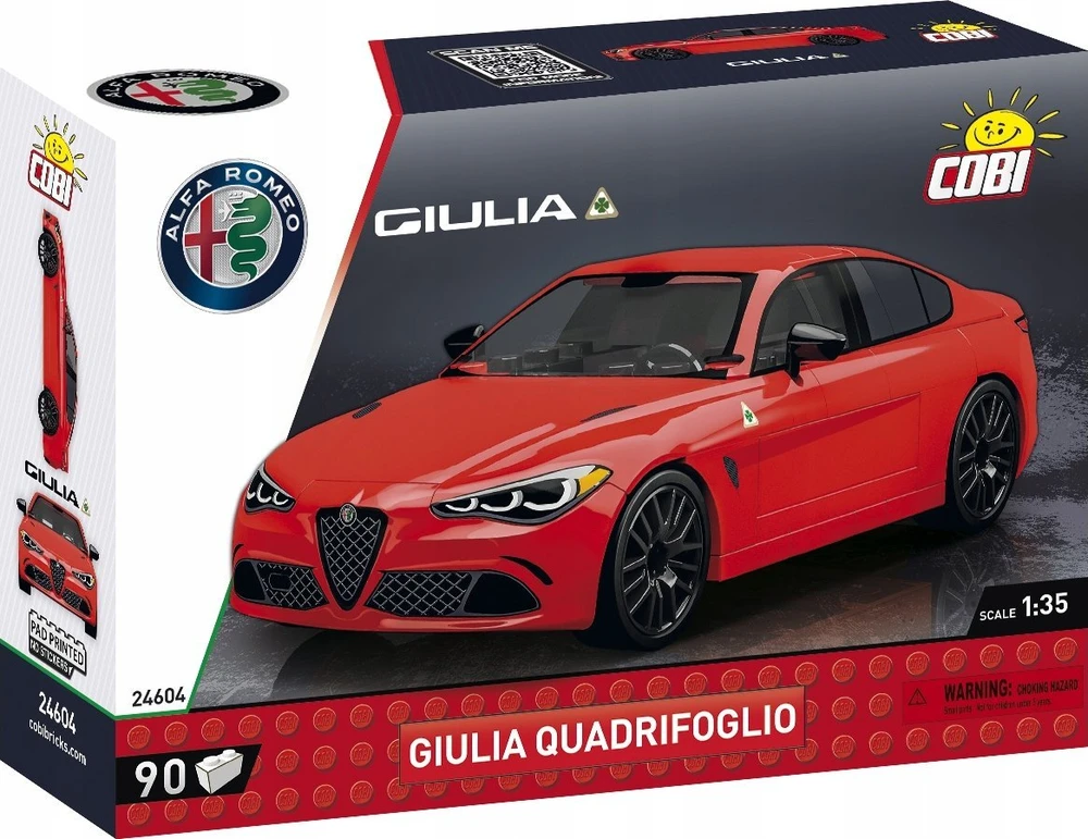 COBI konstruktorius Alfa Romeo Giulia Quadrifoglio 1:35, 90 detalių