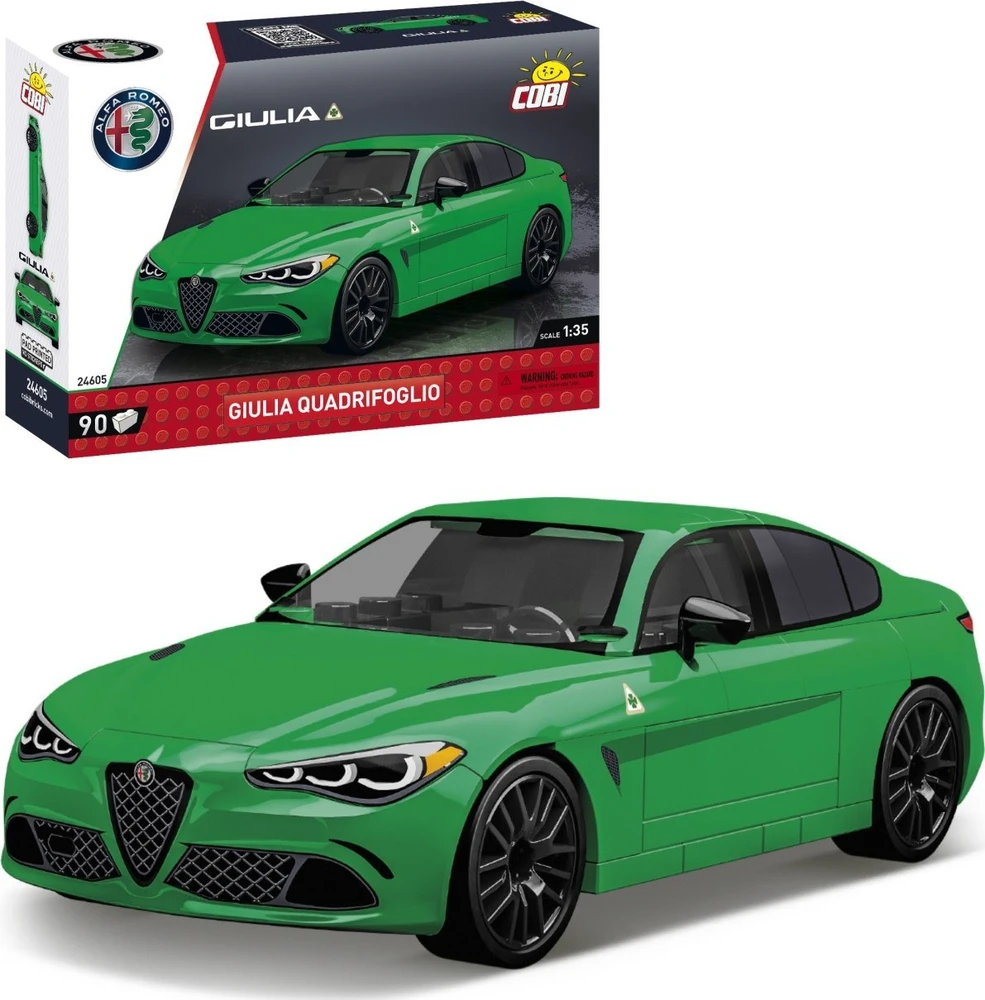 Dėlionė Cobi COBI 24605 Alfa Romeo Giulia Quadrifoglio 90 klocków