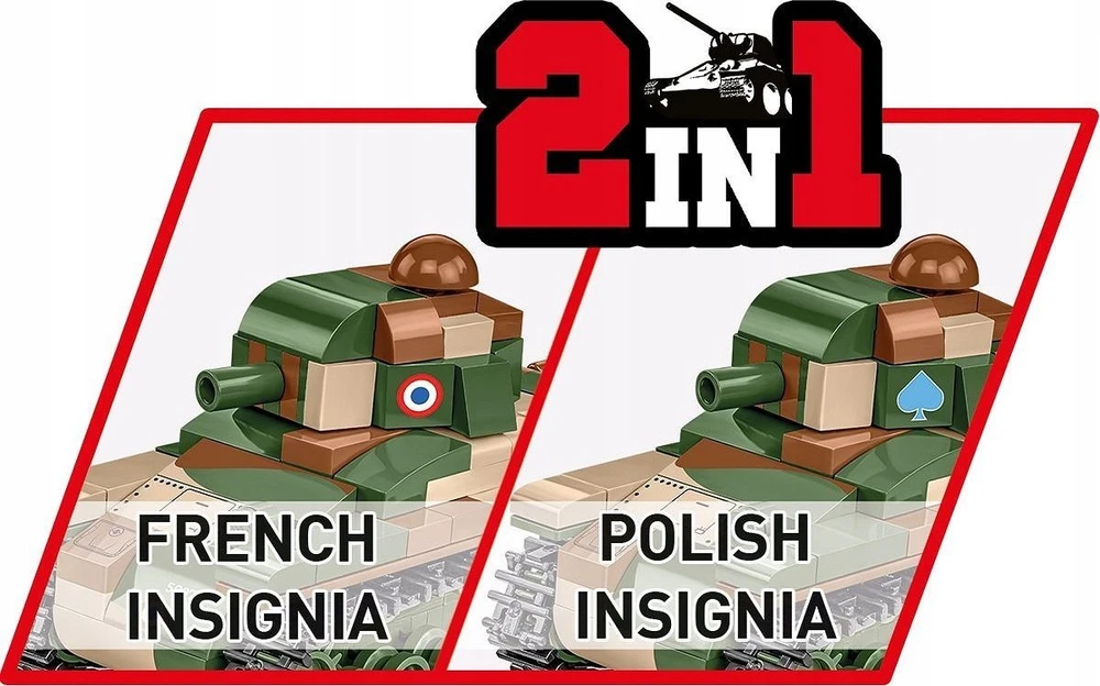 Maketas - COBI - RENAULT R-35 - Plastikas - Vaikams nuo 6 metų - Interjeras
