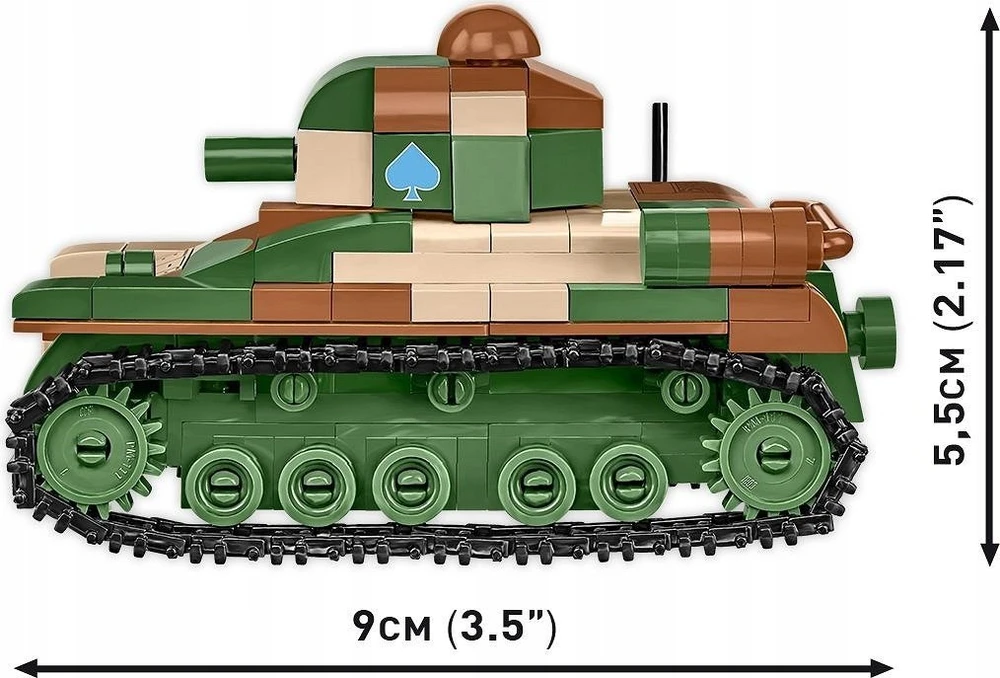 Maketas - COBI - RENAULT R-35 - Plastikas - Vaikams nuo 6 metų - Interjeras
