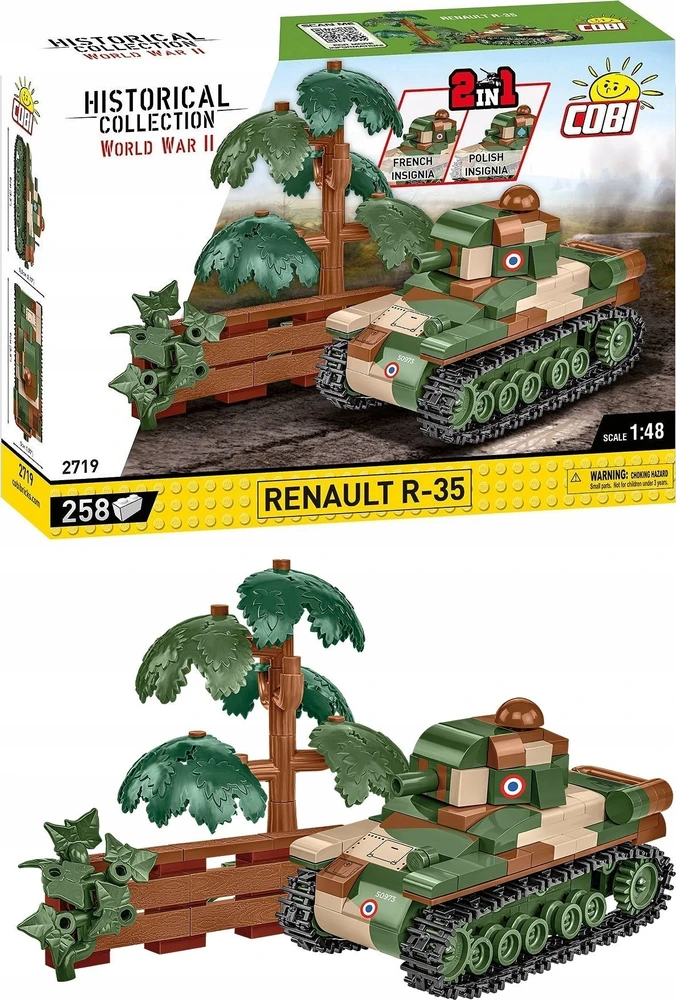 Maketas - COBI - RENAULT R-35 - Plastikas - Vaikams nuo 6 metų - Interjeras