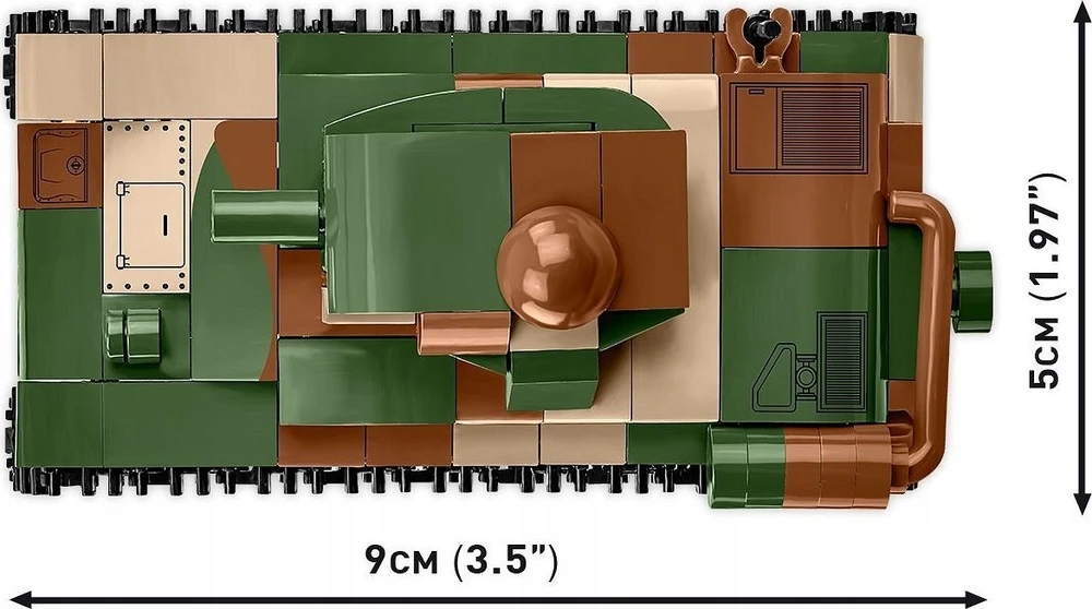 Maketas - COBI - RENAULT R-35 - Plastikas - Vaikams nuo 6 metų - Interjeras