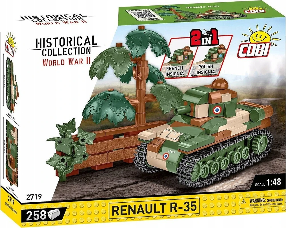Maketas - COBI - RENAULT R-35 - Plastikas - Vaikams nuo 6 metų - Interjeras