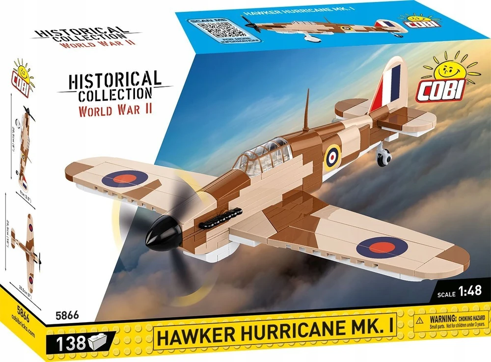 Lėktuvas - COBI - Hawker Hurricane MK.1 - Plastikas - Nuo 8 metų - Mišrus