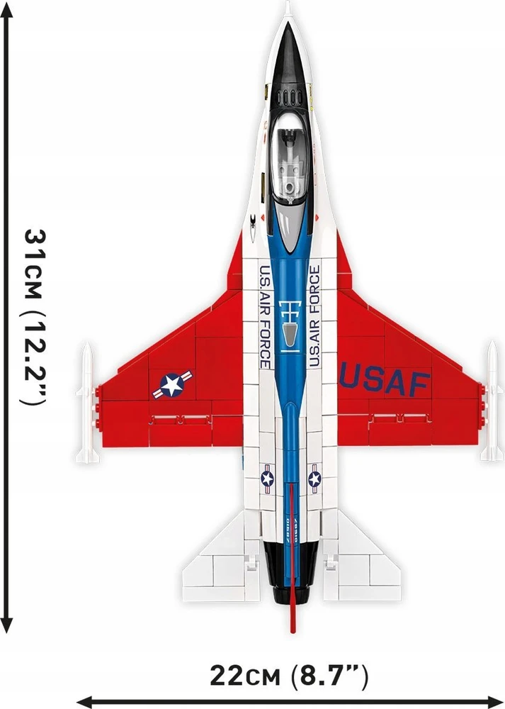 Cobi Klocki F-16 pirmojo skrydžio blokai 375 vienetai