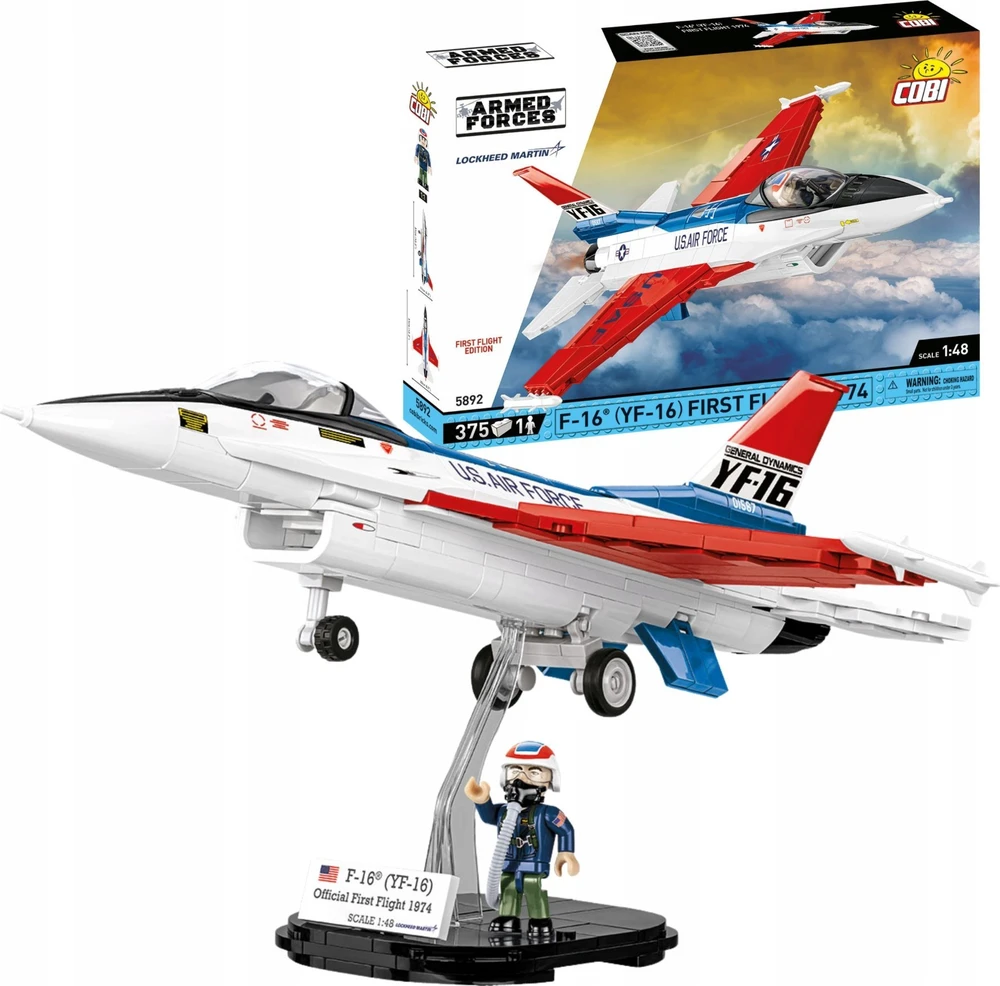 Cobi Klocki F-16 pirmojo skrydžio blokai 375 vienetai