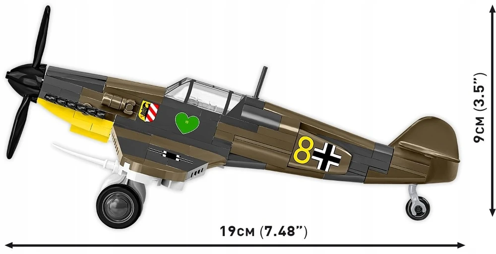 COBI 5873 BLOKAI Messerschmitt Bf-109F lėktuvas vokiečių naikintuvas