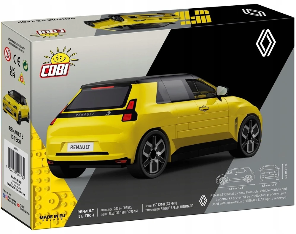 COBI Renault 5 E-TECH yellow 78kl 24673