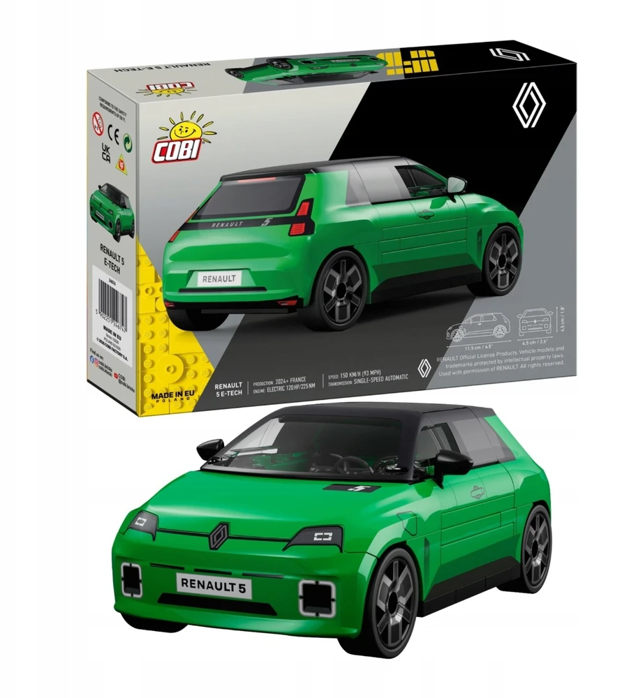 COBI Renault 5 E-TECH žalias 78kl 24674