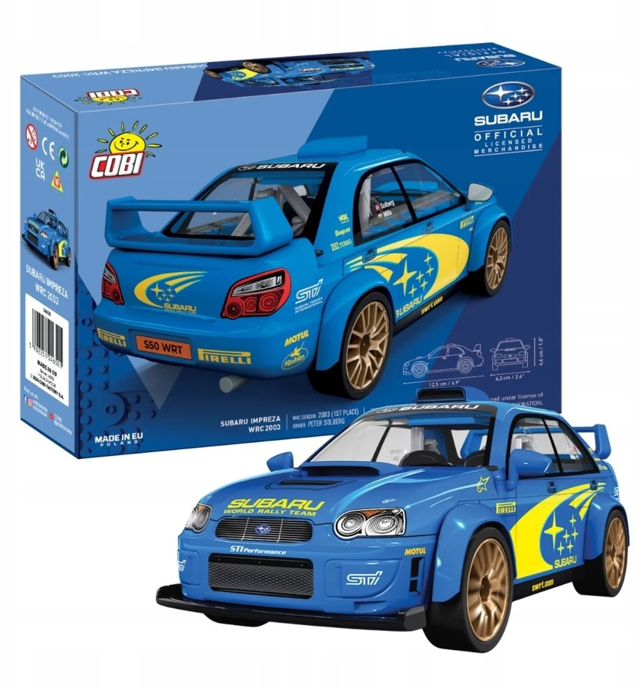 Cobi Kaladėlės Subaru Impreza WRC 2003 mėlyna 1:35