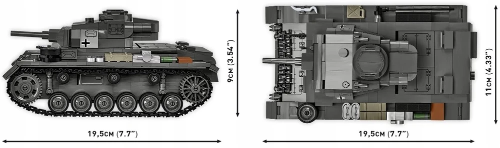 Cobi Klocki Panzer III Ausf.H blokai 963 vnt