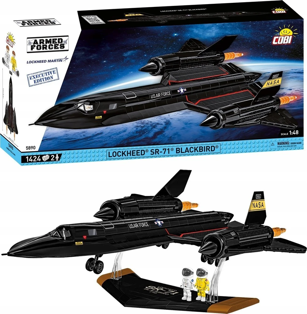 Statybinis žaidimas - COBI - LOCKHEED SR-71 BLACKBIRD - Juodas - Surinkimo rinkinys - Suaugusiems
