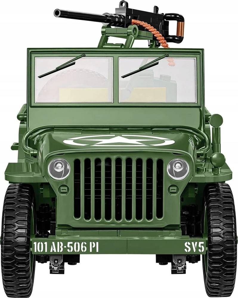 Maketas - COBI - Willys MB ir Priekaba - Žalias - Plastikas - Nuo 8 metų