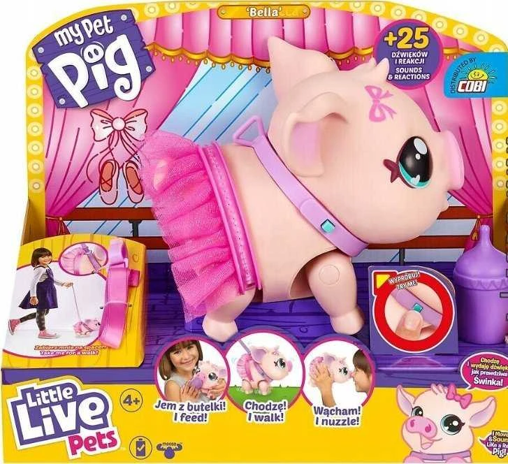 Moose Toys Figūrėlė Interaktyvi figūrėlė „Little Live Pets“ – balerina, kiaulė