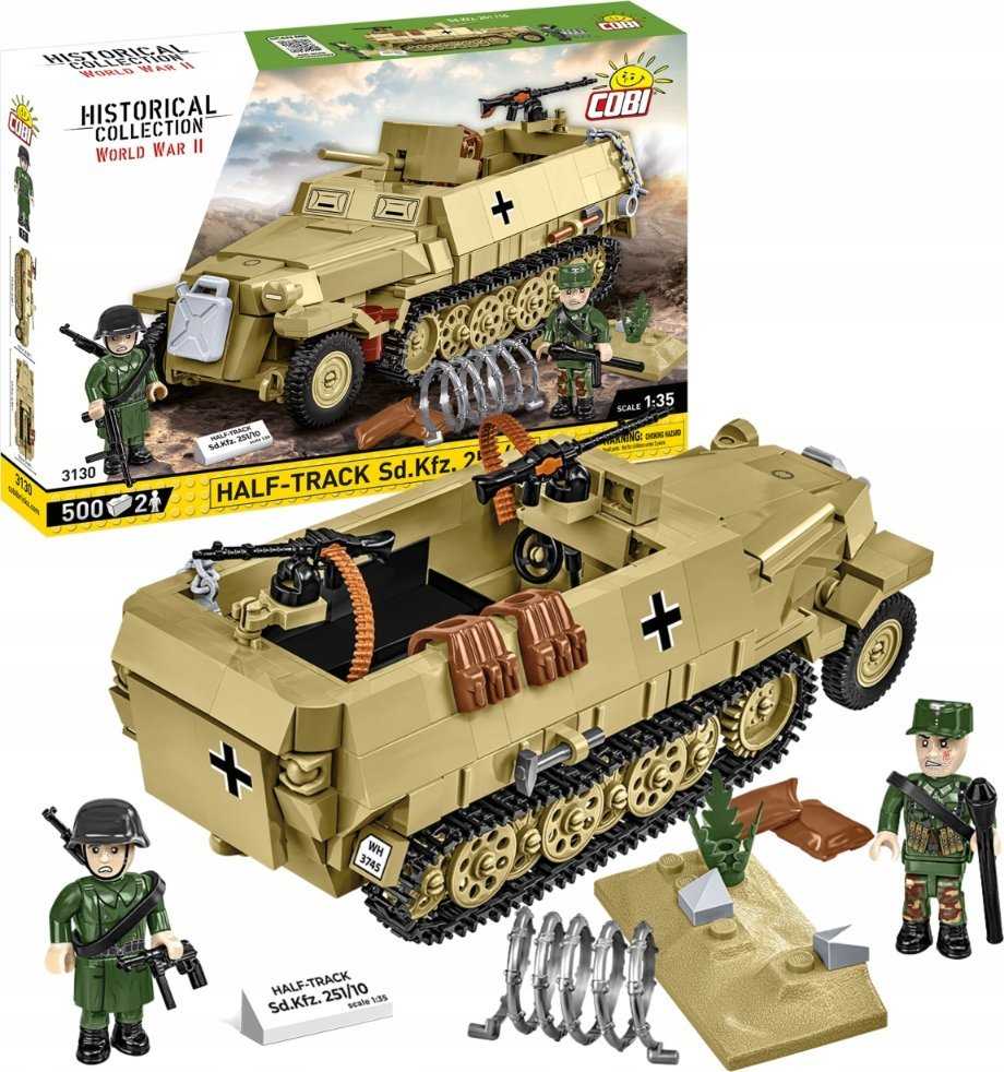 Cobi Pusiau vikšrinis šarvuotas transporteris Sd.Kfz.251, 500 konstravimo kaladėlių