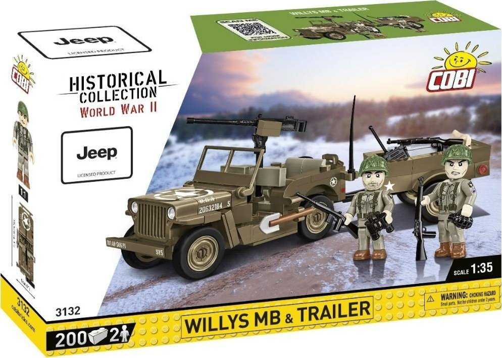Cobi Istorinė kolekcija Willys MB ir priekaba