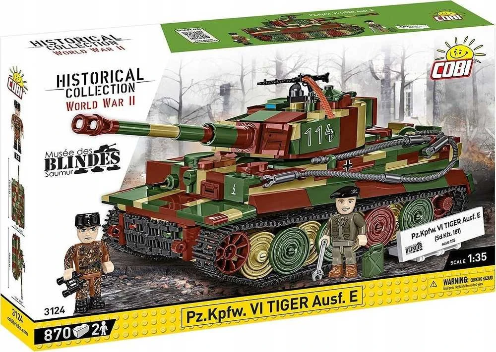 Cobi Klocki Pz.kpfw blokuoja vi tiger ausf. e 870 blokų