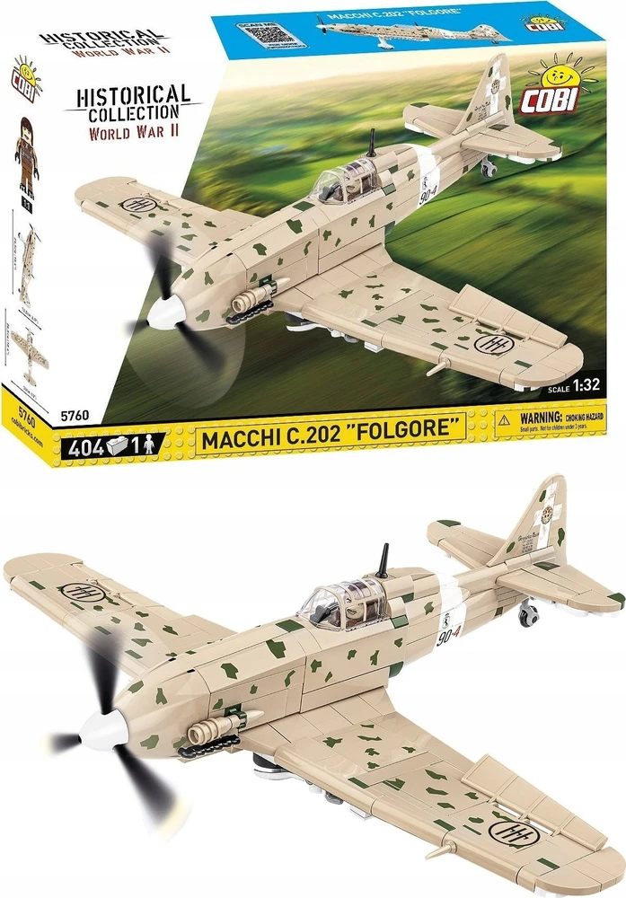 Maketas - COBI - Macchi C.202 'Folgore' - 576 dalys - Plastikas - Renkama pačiam