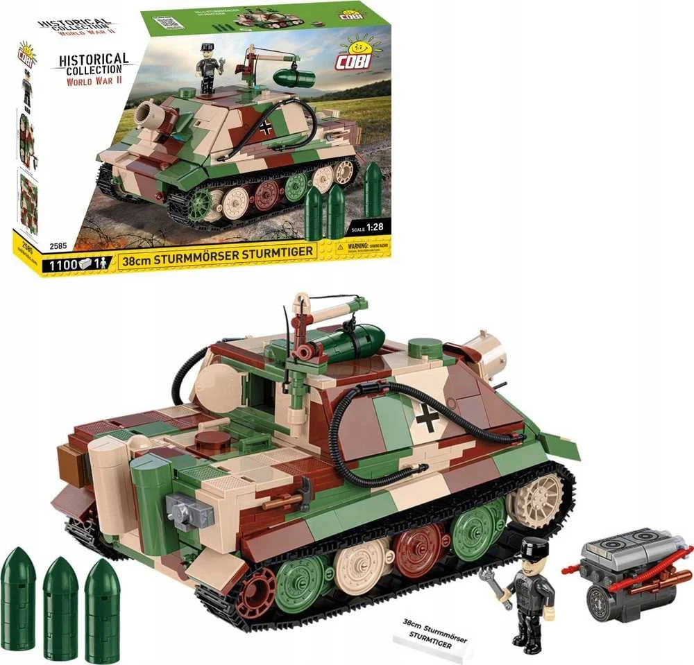 Cobi Klocki 38 cm Sturmmorser Sturmtiger kaladėlės
