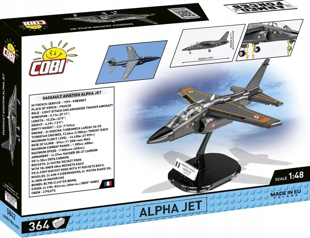 Cobi Klocki ginkluotųjų pajėgų Alpha Jet 364 blokai