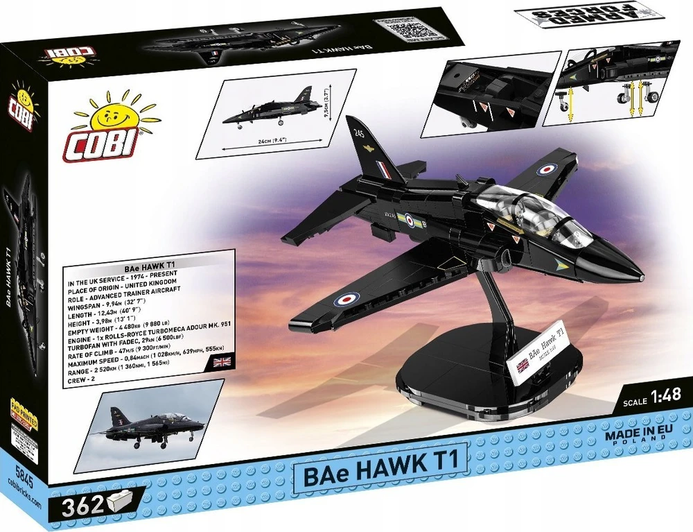 Cobi Klocki ginkluotųjų pajėgų BAe Hawk T1 362 blokai