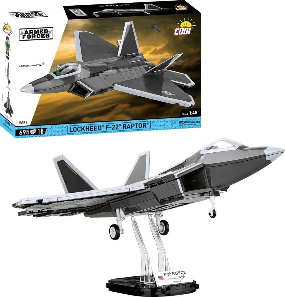 Cobi Klocki Ginkluotųjų pajėgų „Lockheed F-22 Raptor“ blokai