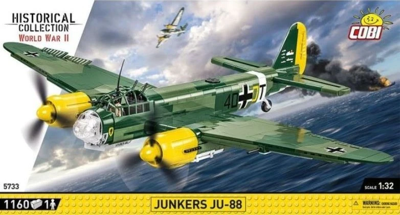 Cobi Klocki Junkers Ju-88 konstravimo kaladėlės, 1160 detalių