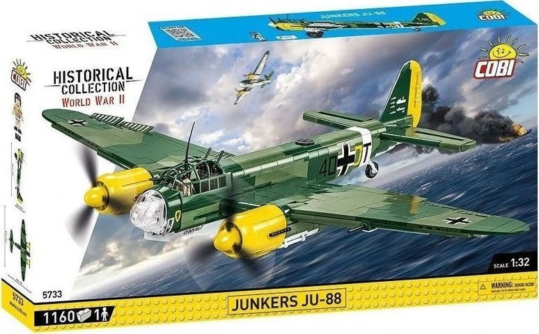 Cobi Klocki Junkers Ju-88 konstravimo kaladėlės, 1160 detalių
