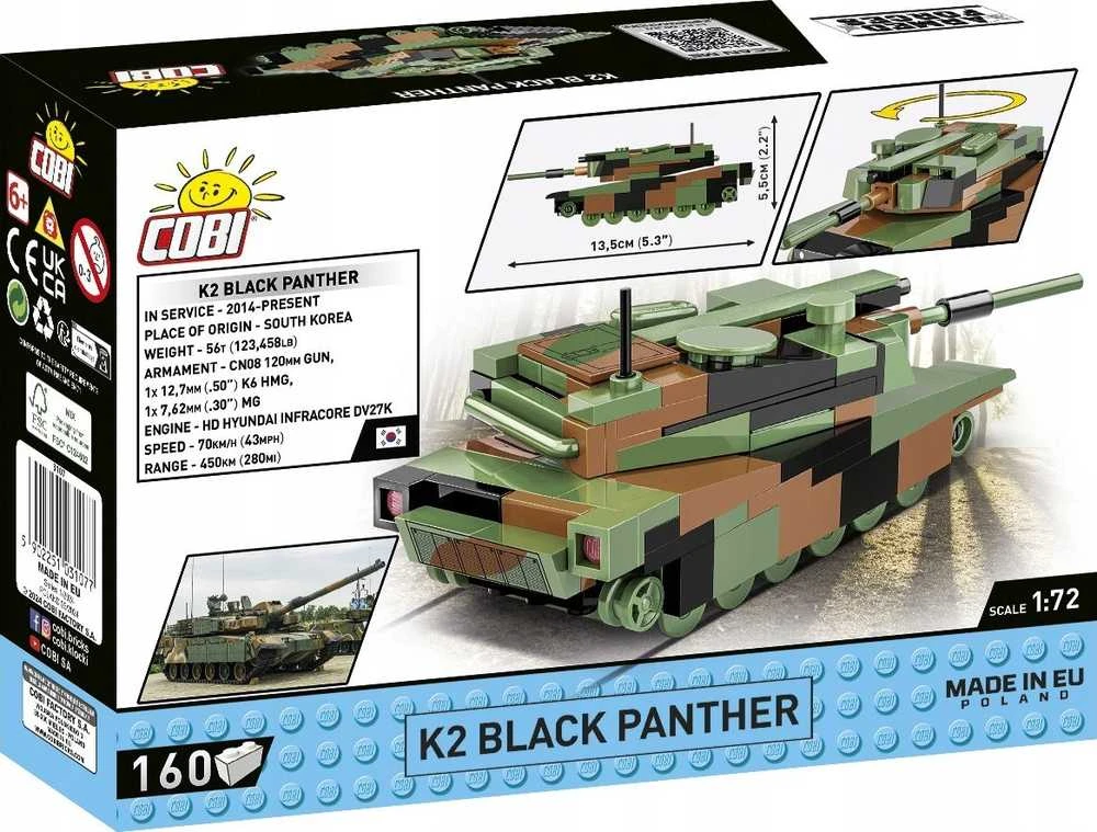 Cobi Klocki K2 Juodas PANTHER 160 dalys