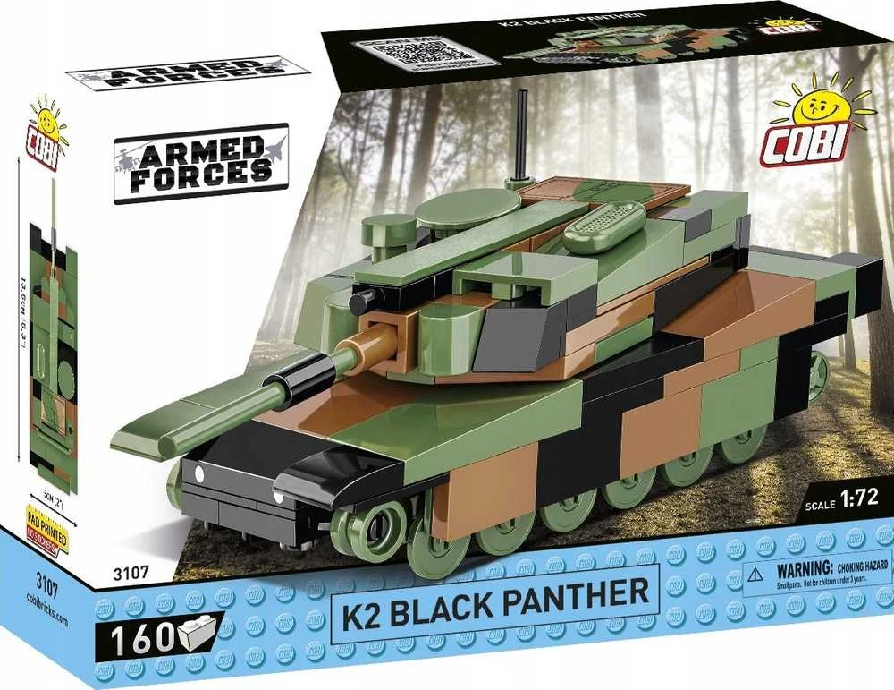 Cobi Klocki K2 Juodas PANTHER 160 dalys